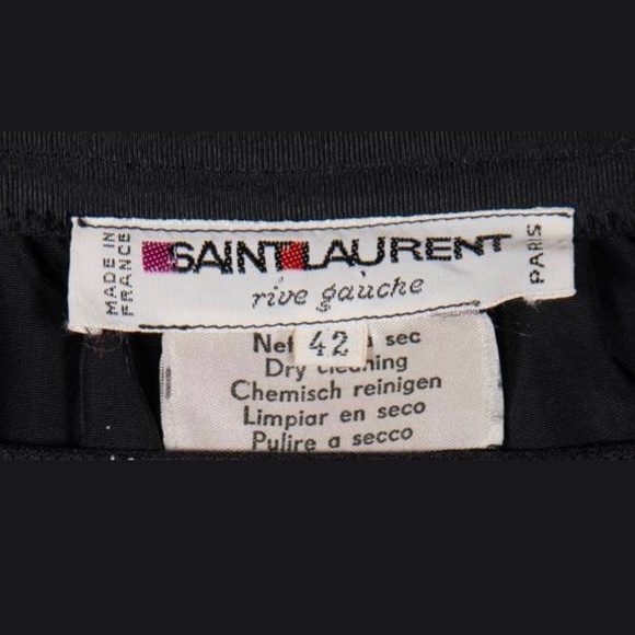Yves Saint Laurent Skirt Black Moire Maxi Rare Ballet Russes Vintage 70s EU 42 - Picture 16 of 16